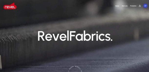 Webdesign Andreas Heu - Revel Fabrics