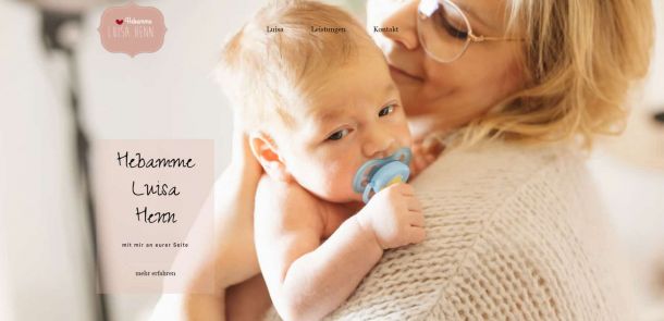 Websites für Hebammen - Website und Onlineshop erstellen lassen - Andreas Heu - Fotografie und Webdesign
